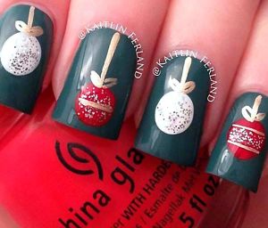 red christmas nails MzbG
